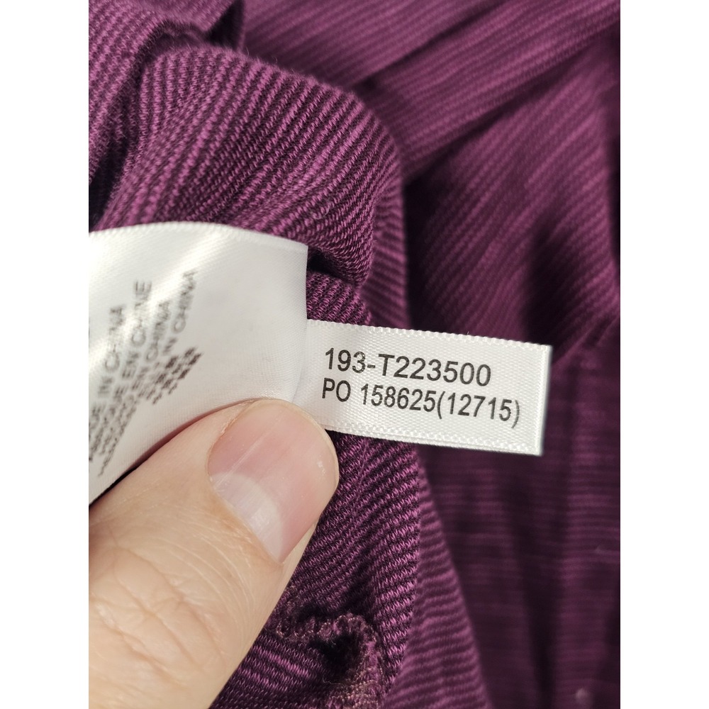 Tommy Bahama Men's XL Purple Long Sleeve Polo Shirt Tencel Cotton Heather Stripe - Picture 4 of 11